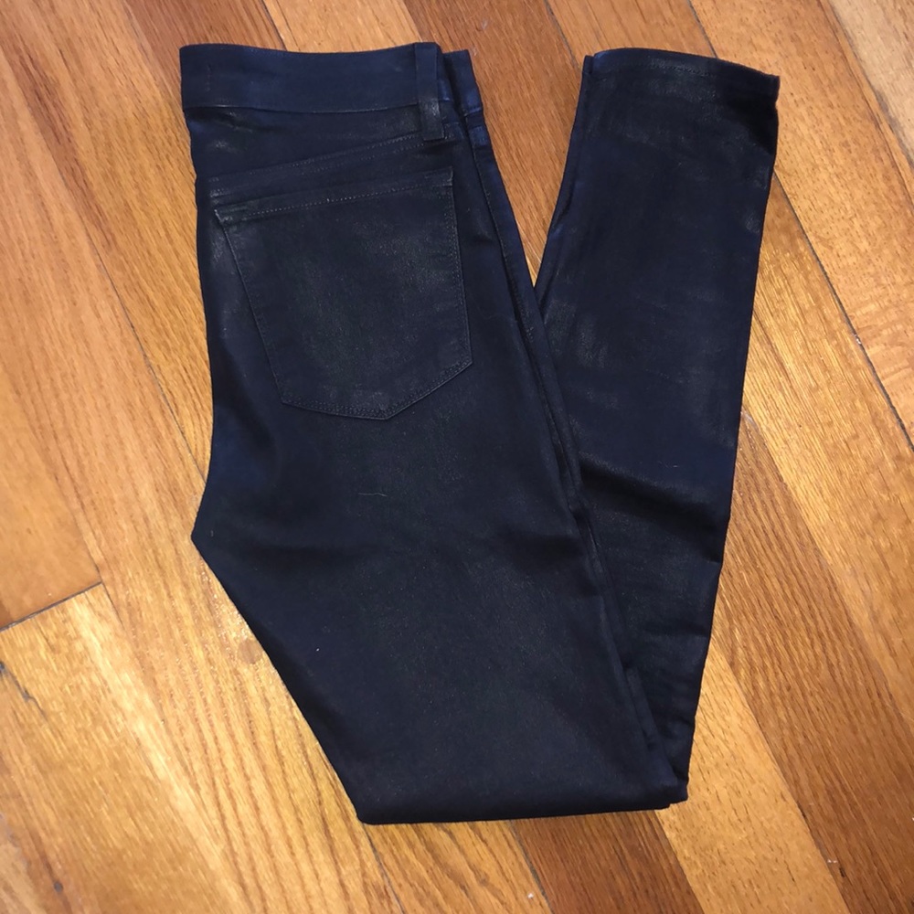 J Brand leather link super skinny jeans